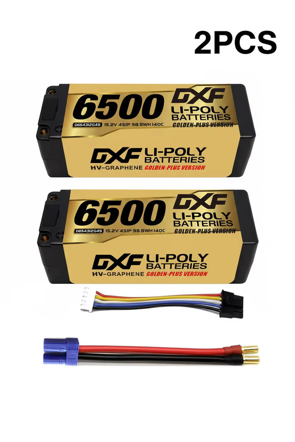 DXF Lipo-Akku 6500mAh 4S 15,2V 140C Klasse A LCG HV-Akku mit XT90 oder EC5 Anschluss für RC Modellauto Boot und LKW - Bild 7