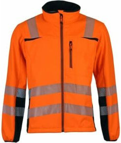 Warnschutz-Softshelljacke Prevent Trendline in Orange/Schwarz, Größe M, nach EN ISO 20471 Klasse 2 - Bild 1