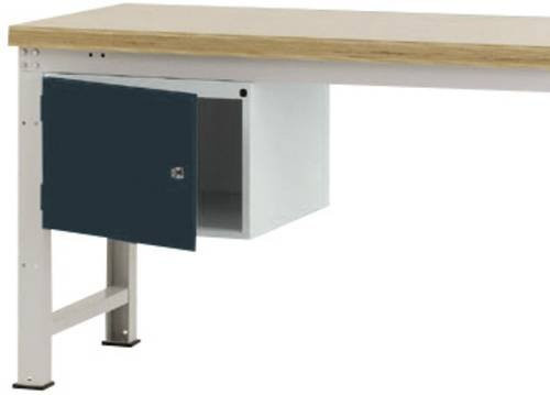 Manuflex Gehäuse-Unterbau PROFI ZB4731.7016 in Anthrazit und Weiß mit 1 Tür links angeschlagen und Einlegeboden für Werkbanktiefe 700 mm, Nutzhöhe: 30 cm - Bild 1
