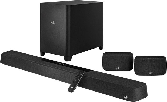 Polk MagniFi Max AX SR Soundbar mit Subwoofer und Surround-System, 7.1.2 Kanal, Schwarz - Bild 1