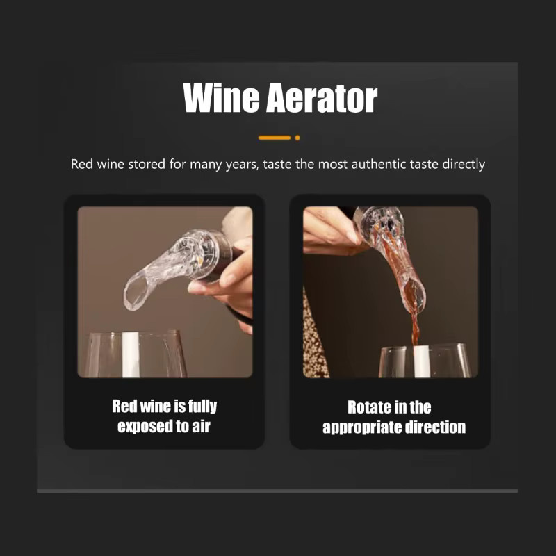 SUNFILI Wein-Ausgießer mit Belüfter aus Acryl, transparent und tropffrei - Bild 2