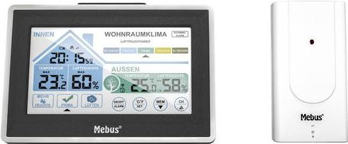 Mebus Funk-Wetterstation 01026 in Weiß - Bild 1