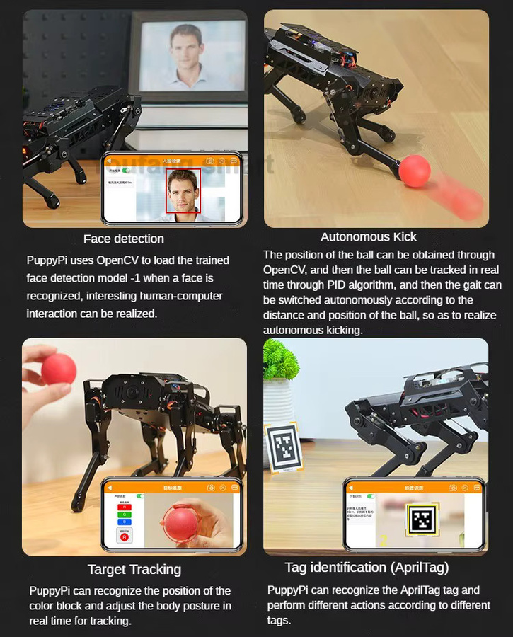 PuppyPi Metall-Roboterhund, bionischer 4-beiniger Hund, programmierbares Roboter-Kit - Bild 6