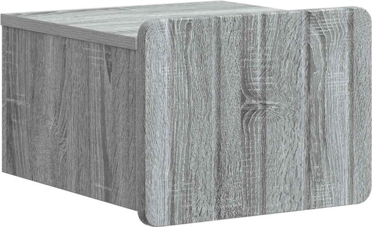 Wandmontierter Nachttisch vidaXL in Grau, Modernes Design aus Holzwerkstoff, B/T/H: 33 x 34,5 x 24 cm - Bild 1