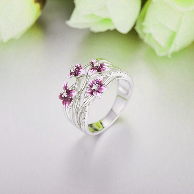 YIRAN Ring, Kupfer, Bunt, Zirkonia, Unisex, Größe 8 - Bild 1