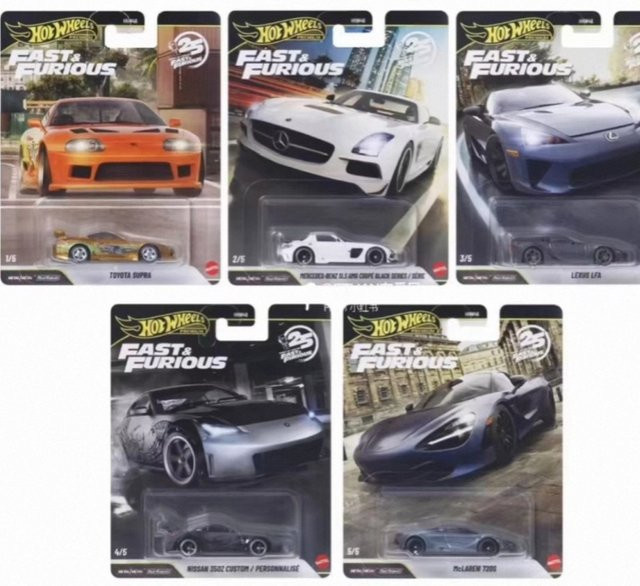 Hot Wheels Fast, Automodell-Spielzeug, 1:64, ab 14 Jahren - Bild 1