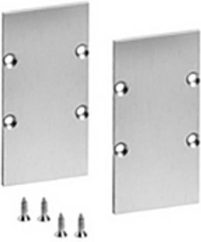 Barthelme Endkappen-Set aus Aluminium in Silber, rechteckig - Bild 1