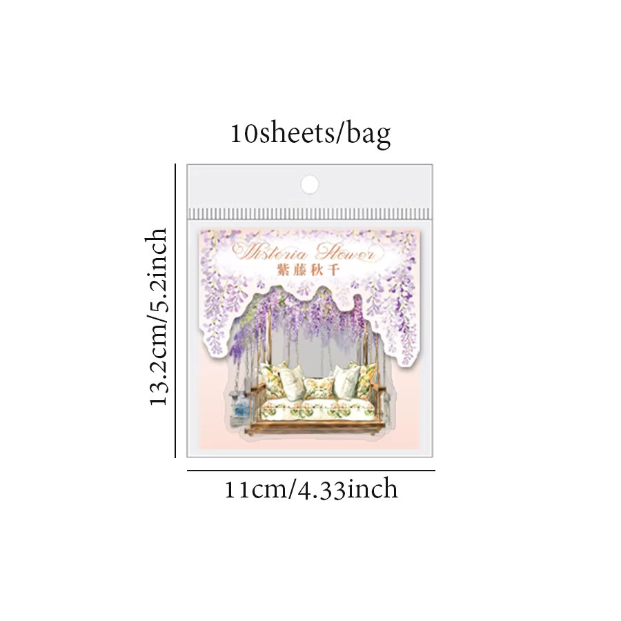 Mr. Paper Plant Wisteria Dream Aufkleber Set aus PET in Multicolour für Buchdekoration und Handbuch - Bild 4