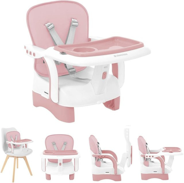 Kikkaboo Kinderstuhl Chewy Boostersitz mit Doppeltablett und Sicherheitsgurt, faltbar, Rosa - Bild 1
