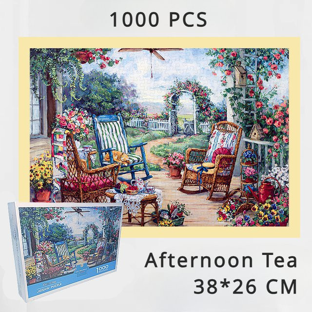 MaxRenard Mini-Puzzle-Papier Nachmittags Tee, Puzzle, 1.000 Teile, ab 14 Jahren - Bild 1