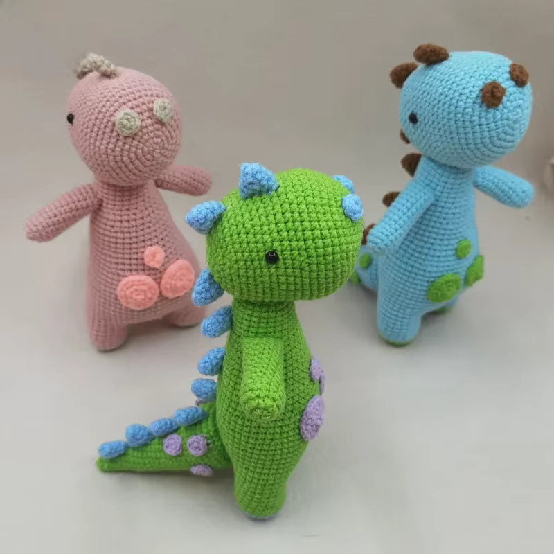 BBYP Dinosaurier, Gehäkelte Plüsch-Dinosaurierpuppen, Plüsch / Textil, Bunt / Mehrfarbig - Bild 1