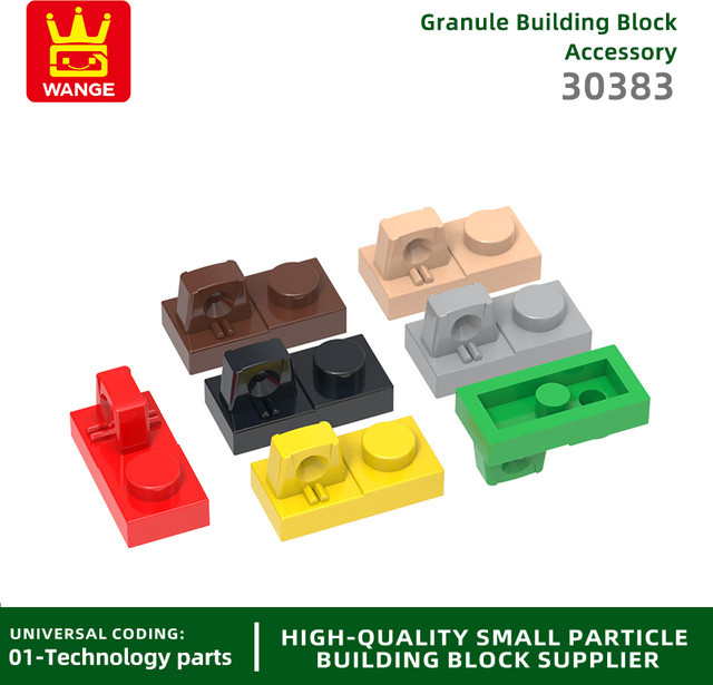 Wange 30383 Scharnierplatte 1 x 2 in Grau, 263 Stück Baustein-Zubehör aus Kunststoff für DIY-Modelle - Bild 1
