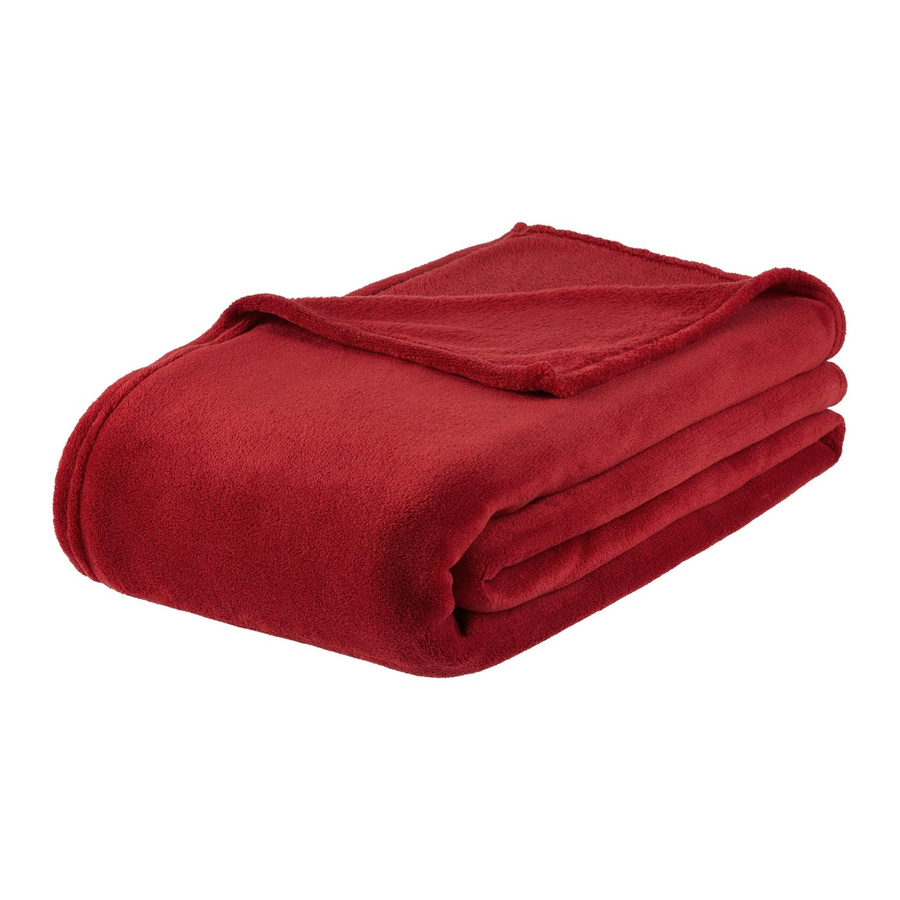 Mömax Kuscheldecke Lukas XL Rot, B/B: 180 x 200 cm, flauschige Fleece-Decke aus Polyester - Bild 2