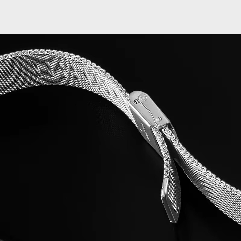 Uhrenarmband Mesh Milanese, Edelstahl, Silber, Unisex, 18mm 20mm 22mm - Bild 3