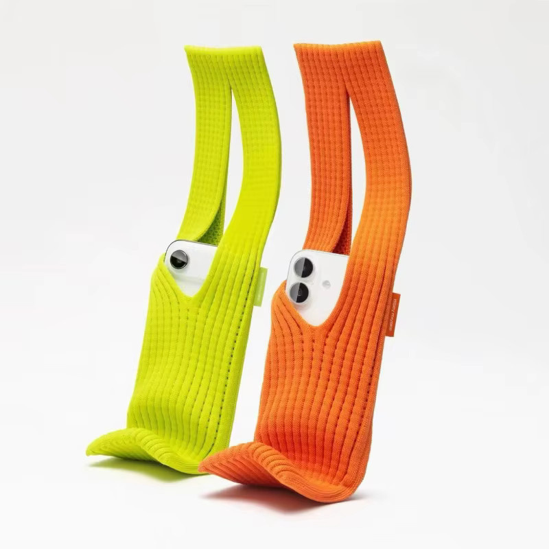 RUWANHU Strick-Handyhülle im Taschen-Ins-Stil für iPhone 17 Pro Max 16 15 14 13 12, verdickte Winter-Strickhülle in Braun und Mehrfarbig - Bild 3