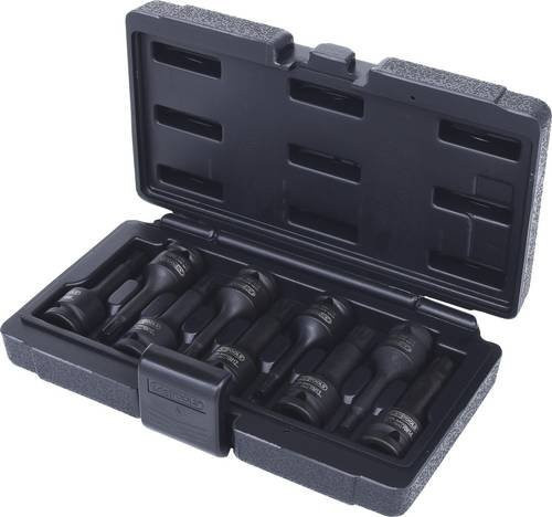KS Tools 1/2" Kraft-Bit-Stecknuss-Satz für RIBE-Schrauben, 9-teilig, Chrome-Molybdän, Schwarz - Bild 1