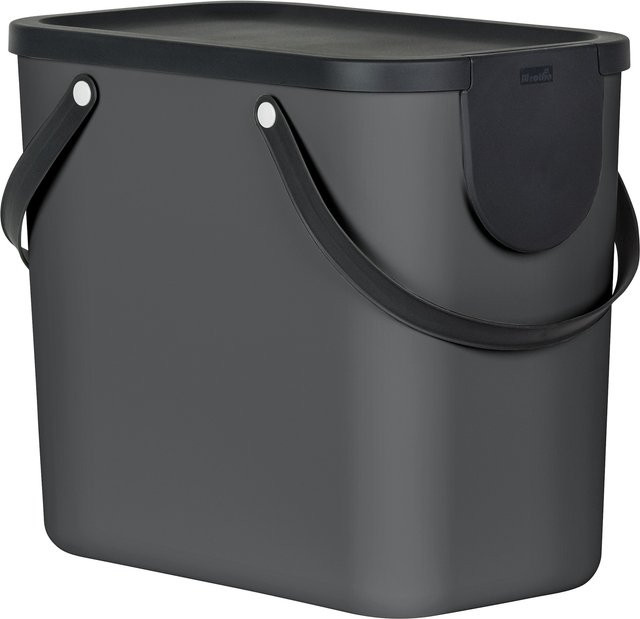 Rotho Mülleimer Albula mit Schwingdeckel Anthrazit 25 l B/H/T: 23,5 x 34 x 40 cm - Bild 1