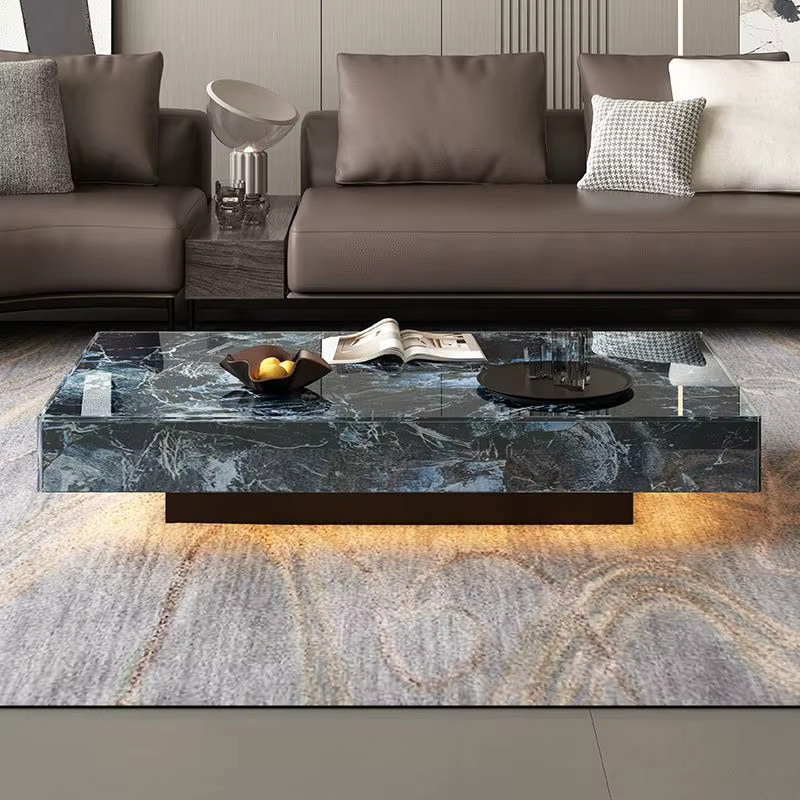 OVOZI Moderner Luxus-Couchtisch mit Marmoroberfläche und Hebewerkmechanismus für dein Wohnzimmer - Bild 2