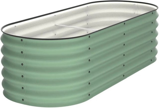 VidaAtHome.de ALVARE Gartenbeet aus Metall in Waldgrün und Schwarz, B/T/H: 155 x 61 x 43 cm - Bild 1