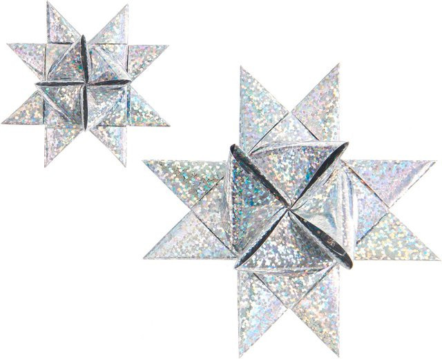 Rico Design Paper Poetry Fröbelstreifen Metallic Silber glänzend B: 120 cm, H: 60 cm, T: 60 cm - Bild 1