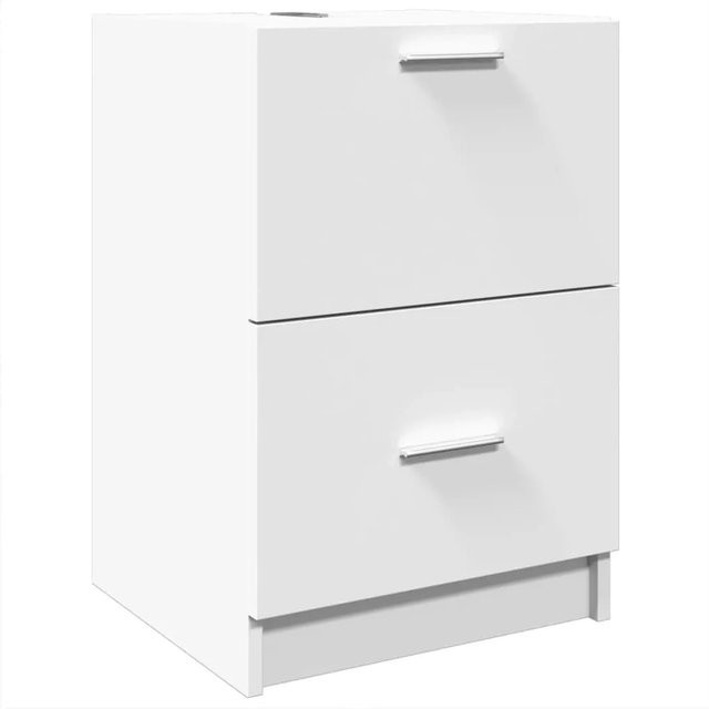 vidaXL Waschbeckenunterschrank aus Holzwerkstoff in Weiß, B/T/H: 40 x 37 x 59 cm - Bild 1