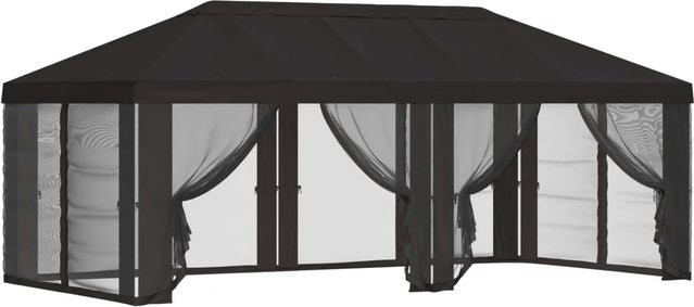 vidaXL Pavillon mit Dach und Seitenwänden aus Polyester in Anthrazit, B x T: 6 x 3 m - Bild 1