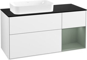 V&B Waschtischunterschrank Finion mit Wandbeleuchtung, Farbe Weiß lackiert, B/T: 120 x 60 cm - Bild 1