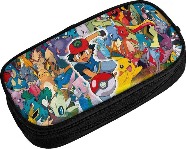 Bandai Pikachu Federmäppchen mit Thunderbolt-Print für Mädchen und Jungen, Mehrfarbig - Bild 1