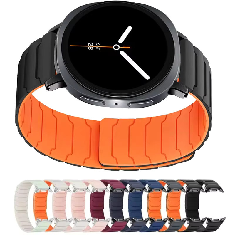 Uhrenarmband Silikon, Schwarz, Unisex, für Samsung Galaxy Watch 8 - Bild 3