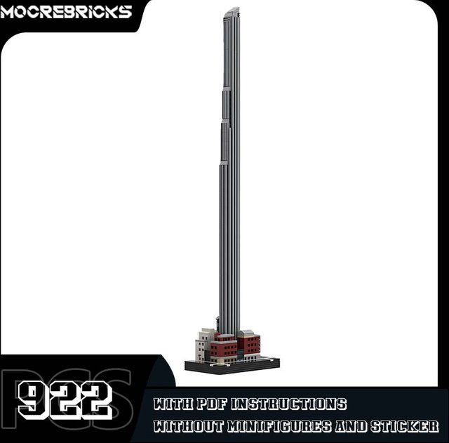 MOCREBRICKS Steinway Tower Wolkenkratzer, Baustein-Modell - Bild 1