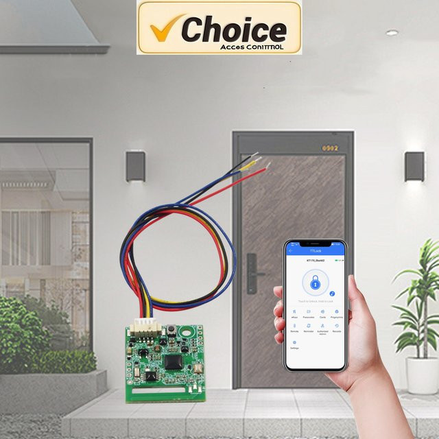 Asia-Teco Smart Lock-Modul mit BLE5.0, TTLock, Alexa und Google Home Unterstützung, Farbe: Grün - Bild 1