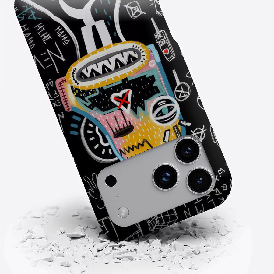 Aurbe Matte 2-in-1 MagSafe Hülle mit Film für iPhone 17 16 15 14 Plus Pro Max, Stoßfeste Hartschale im Graffiti-Stil, Mehrfarbig - Bild 3