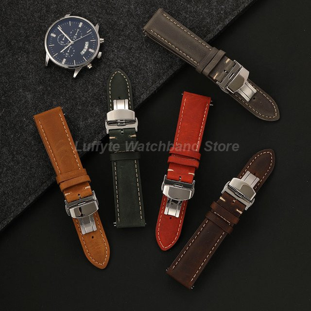 luffyte Uhrenarmband Leder, Vintage, Herren - Bild 1