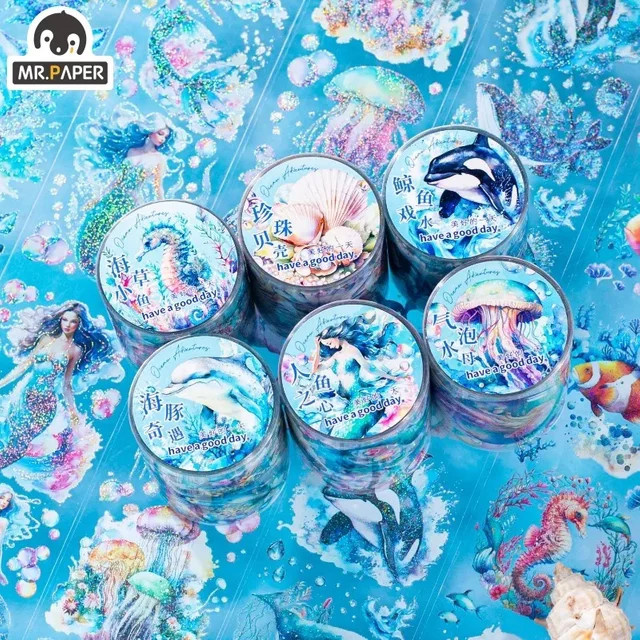 Herr. Papier Recycling Briefpapier Set mit Ozean Galaxie Motiv in Multicolour - Bild 1
