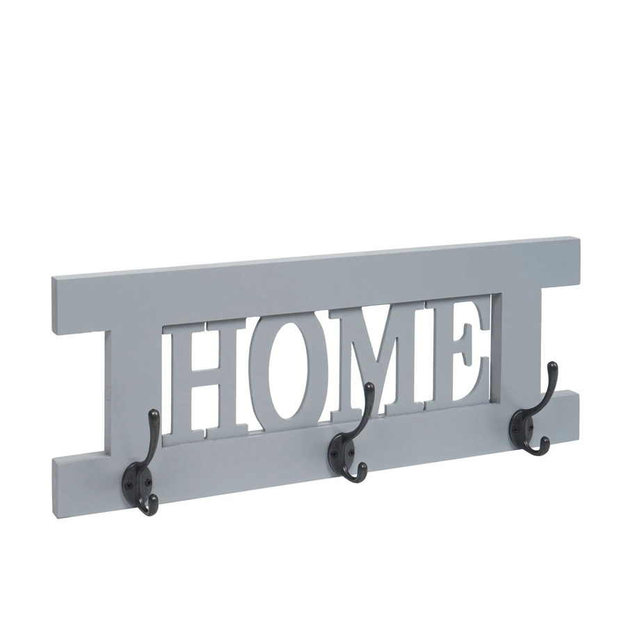 Wandgarderobe MCW C60 Home aus Paulowniaholz im Shabby-Look Vintage, Farbe Grau-Blau, B/H: 55 x 21 cm - Bild 2