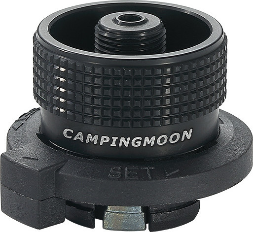 CAMPINGMOON Adapter für Alpine Flachgastank zu Kartuschenofen, Gas-Tankkonverter für Camping und Outdoor, Schwarz - Bild 1