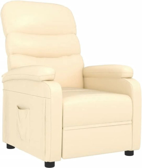 vidaXL Relaxsessel in Creme aus Kunstleder mit Armlehnen und Schaumstofffüllung - Bild 1
