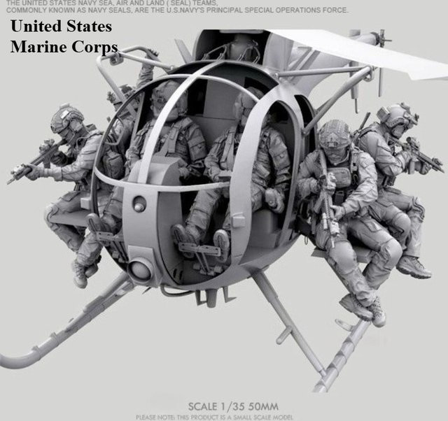EVANOVM US Marine Corps Special Forces 6-Personen-Modell, Harz, 1:35 - Bild 1