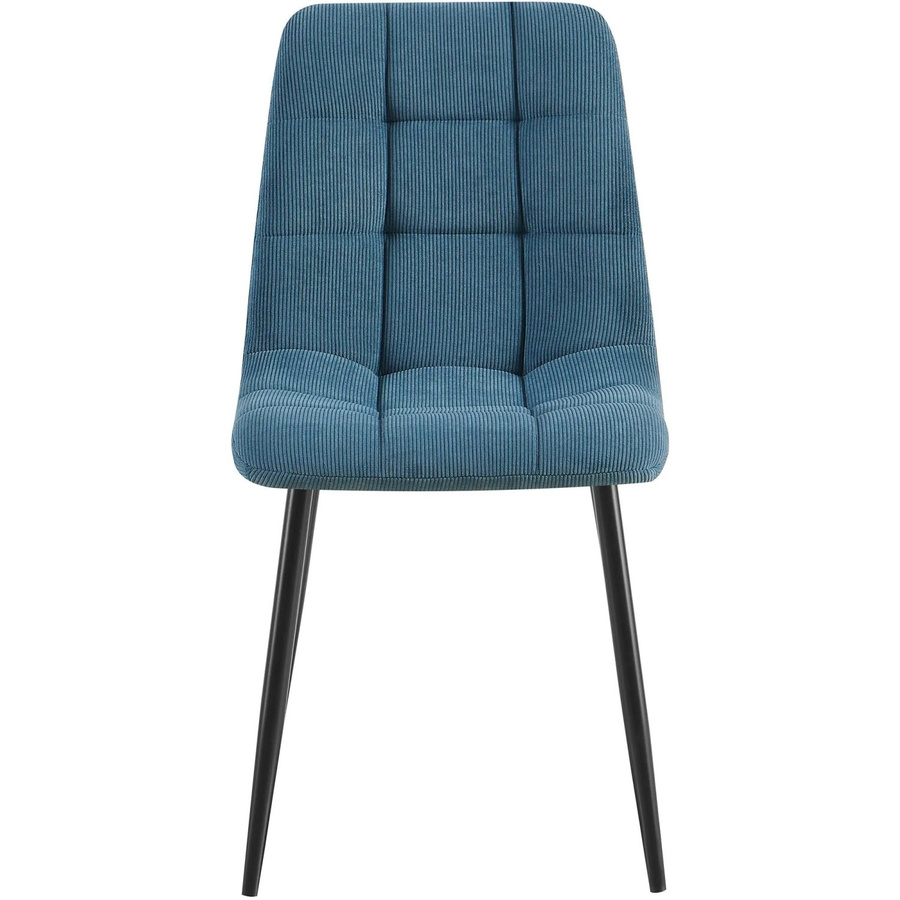 2er Set Esszimmerstühle DELUKE FANOR in Blau mit Cord-Bezug, B/T/H: 45 x 55 x 84 cm - Bild 2