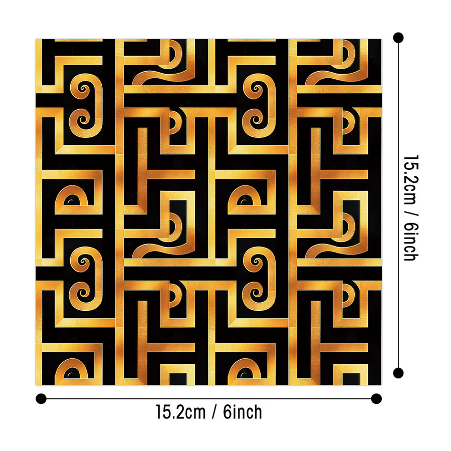 12 Stück Scrapbook-Papier mit goldenem Linienmuster für DIY-Handwerk und Geschenkverpackungen - Bild 3