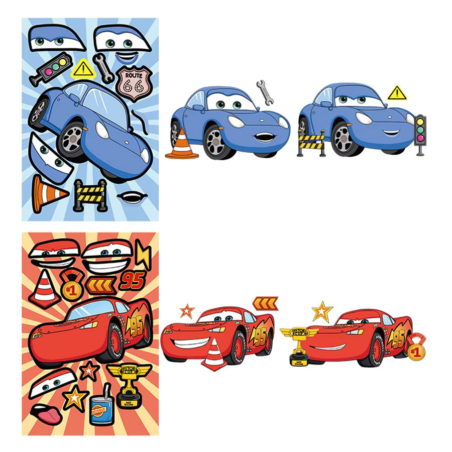 Disney Cars Lightning McQueen Puzzle-Aufkleber, Bunt - Bild 5