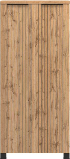 Held Möbel Bad-Midischrank Manchester in Wildeiche mit 2 Türen und Soft-Close-Funktion, B/H/T: 130 x 60 x 35 cm - Bild 1