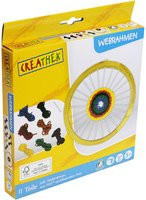 Creathek Webrahmen rund aus Holz in Bunt/Mehrfarbig mit 18 cm Durchmesser im Set - Bild 1