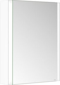 Keuco Spiegelschrank Somaris 1-türig mit LED-Beleuchtung und internen Regalen, weiß matt, B/H/T: 65 x 73 x 13 cm - Bild 1