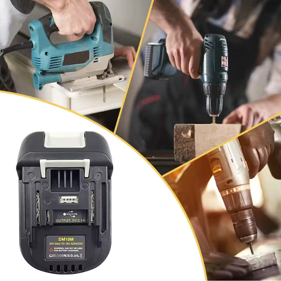 Akku-Adapter für Makita 18 V Werkzeuge zur Konvertierung von Dewalt und Milwaukee 18 V Lithium-Akkus auf Makita Zubehör - Bild 4