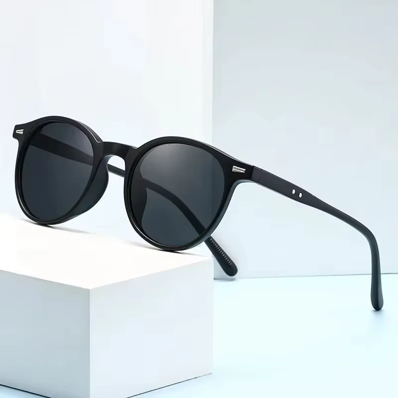 Hindfield Sonnenbrille, rund, Vollrand, Kunststoff, Unisex, schwarz, silber - Bild 2