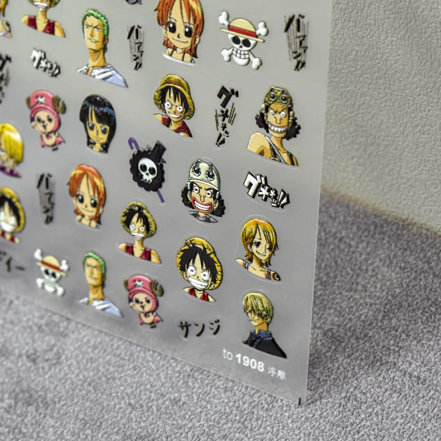 Bandai One Piece Anime Nagelaufkleber, Glänzend - Bild 2