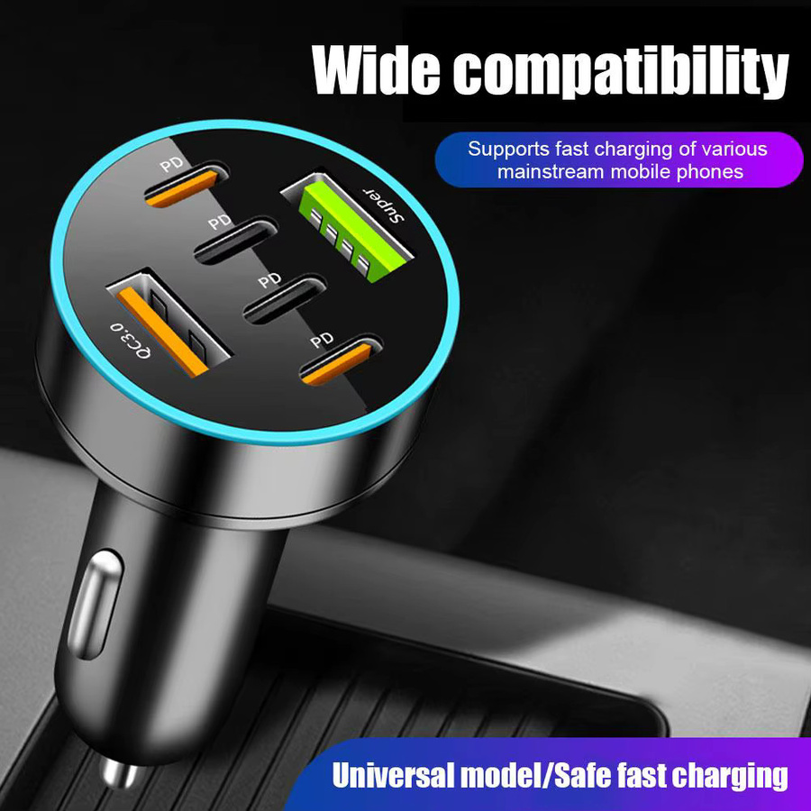 36W Auto Ladegerät mit PD und QC3.0 Schnellladefunktion, USB-A Adapter für Zigarettenanzünder, Schwarz - Bild 3