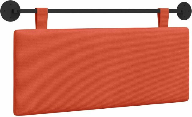vidaXL Hängendes Kopfteil aus Cordstoff in Rot und Orange, Breite: 110 cm, Höhe: 55 cm, Tiefe: 5 cm - Bild 1