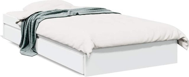 Modernes Bettgestell mit Schubladen von VD Home Furnishing in Weiß aus Holzwerkstoff, Breite: 75 cm, Länge: 190 cm - Bild 1